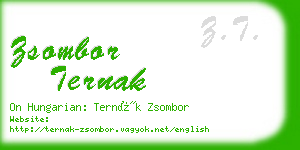 zsombor ternak business card